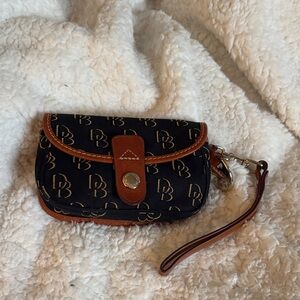 Dooney & Bourke Black and Brown Wristlet